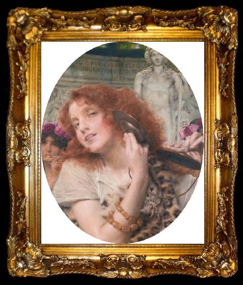 framed  Alma-Tadema, Sir Lawrence Bacchante (mk23), ta009-2